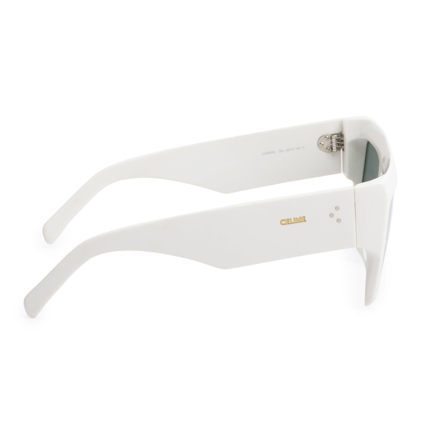 Celine CL400921 White Acetate Oversize Square Sunglasses