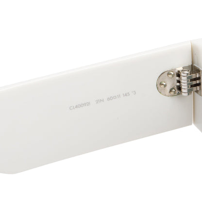 Celine CL400921 White Acetate Oversize Square Sunglasses