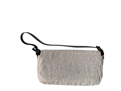FENDI Baguette White beads