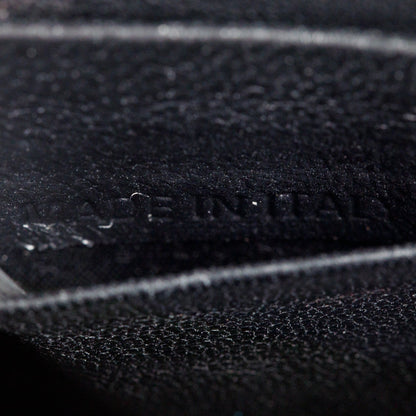 Balenciaga Black Smooth Leather Hourglass Wallet on Chain
