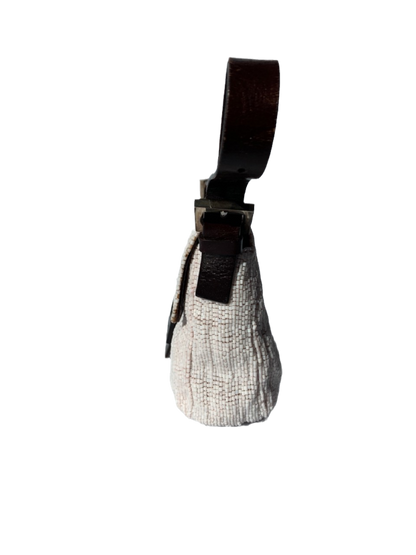 FENDI Baguette White beads