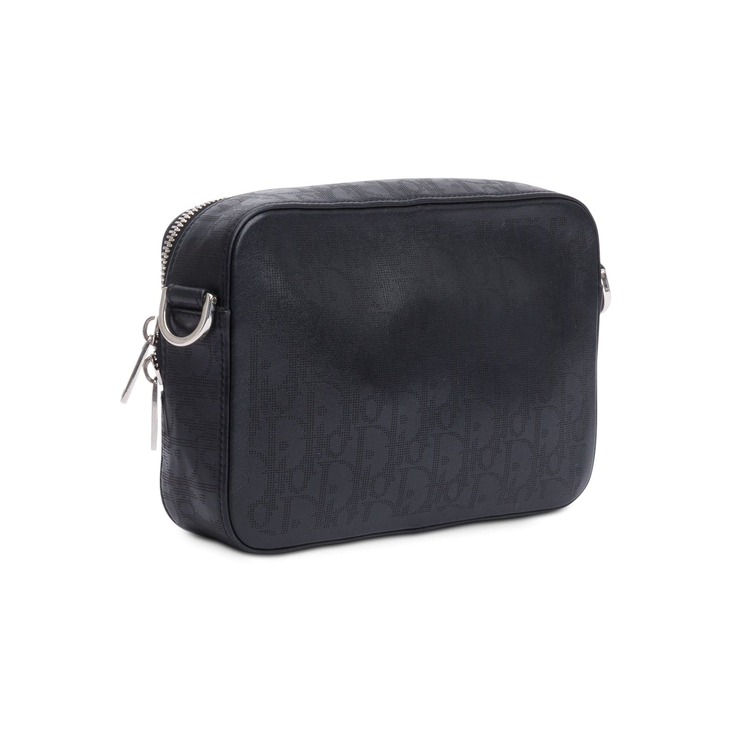 Christian Dior 2021 Black Oblique Galaxy Leather Safari Messenger Bag
