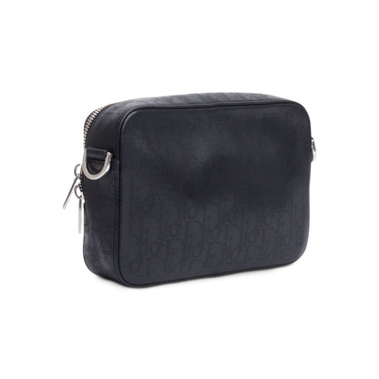 Christian Dior 2021 Black Oblique Galaxy Leather Safari Messenger Bag