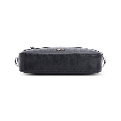 Christian Dior 2021 Black Oblique Galaxy Leather Safari Messenger Bag