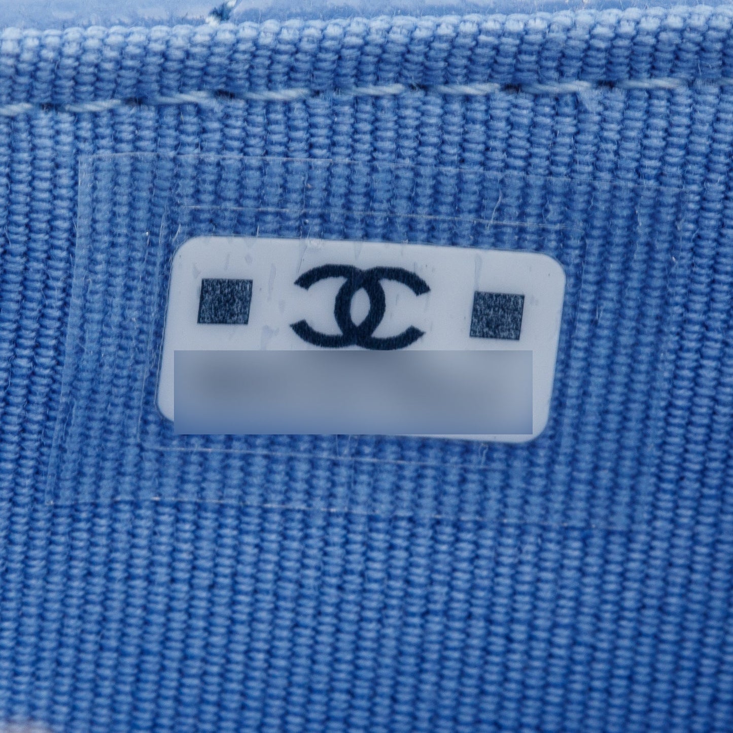 Chanel 2024 Blue Quilted Caviar Leather Classic Zipped Card Holder