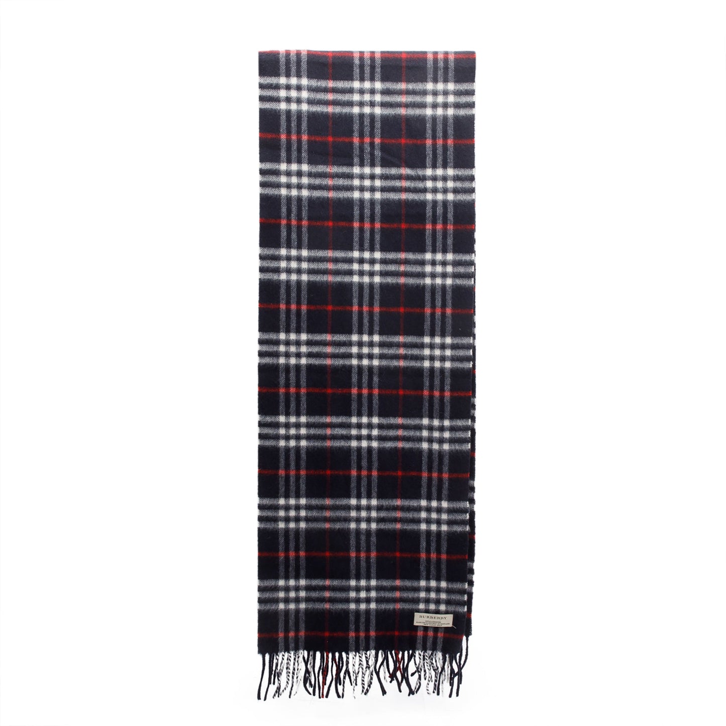 Burberry Blue Multicolor House Check Cashmere Scarf