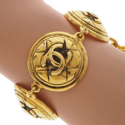 CHANEL bracelet Plated Gold gold vintage Matrasse COCO Mark Women