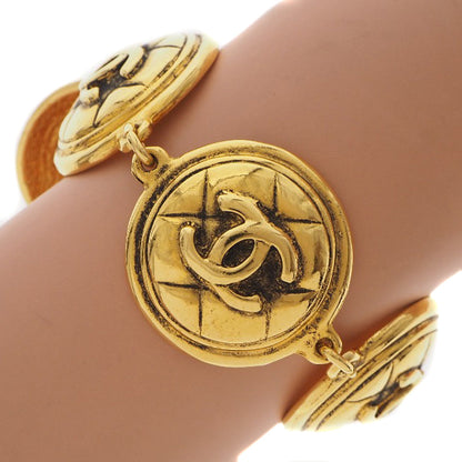 CHANEL bracelet Plated Gold gold vintage Matrasse COCO Mark Women