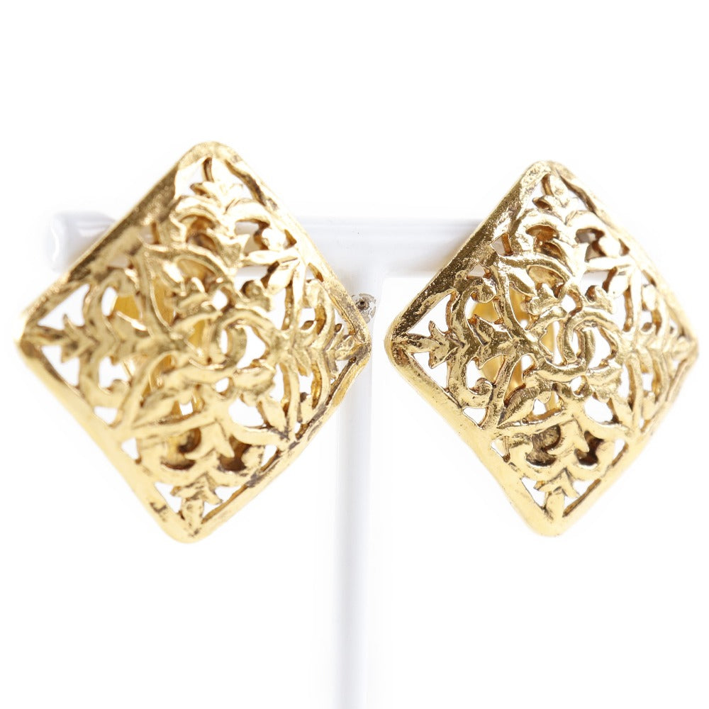 CHANEL Earring Plated Gold gold COCO Mark Women