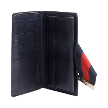 Balenciaga Grey GG Canvas Web Continental Wallet