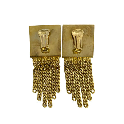 CELINE Earring Gold Plated gold logo ring Metal motif Ring Earring Women