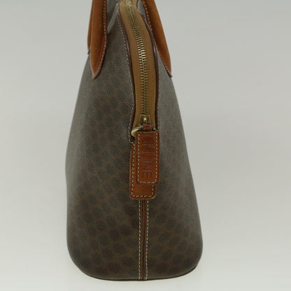 Luxury CELINE Macadam Canvas Hand Bag PVC Leather Brown  59246