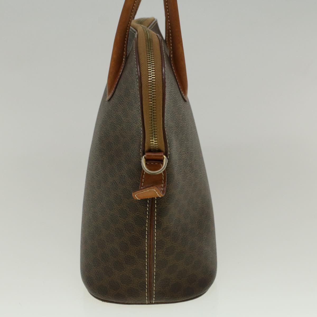Luxury CELINE Macadam Canvas Hand Bag PVC Leather Brown  59246
