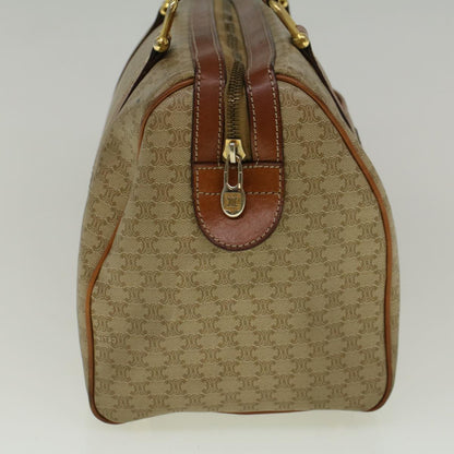 Luxury CELINE Macadam Canvas Hand Bag PVC Leather Beige  59247