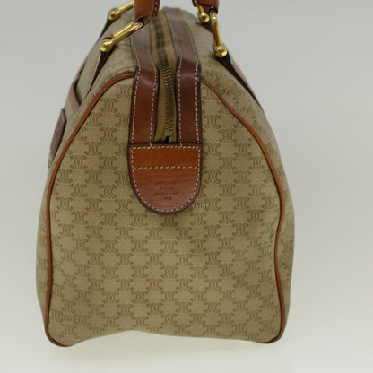 Luxury CELINE Macadam Canvas Hand Bag PVC Leather Beige  59247