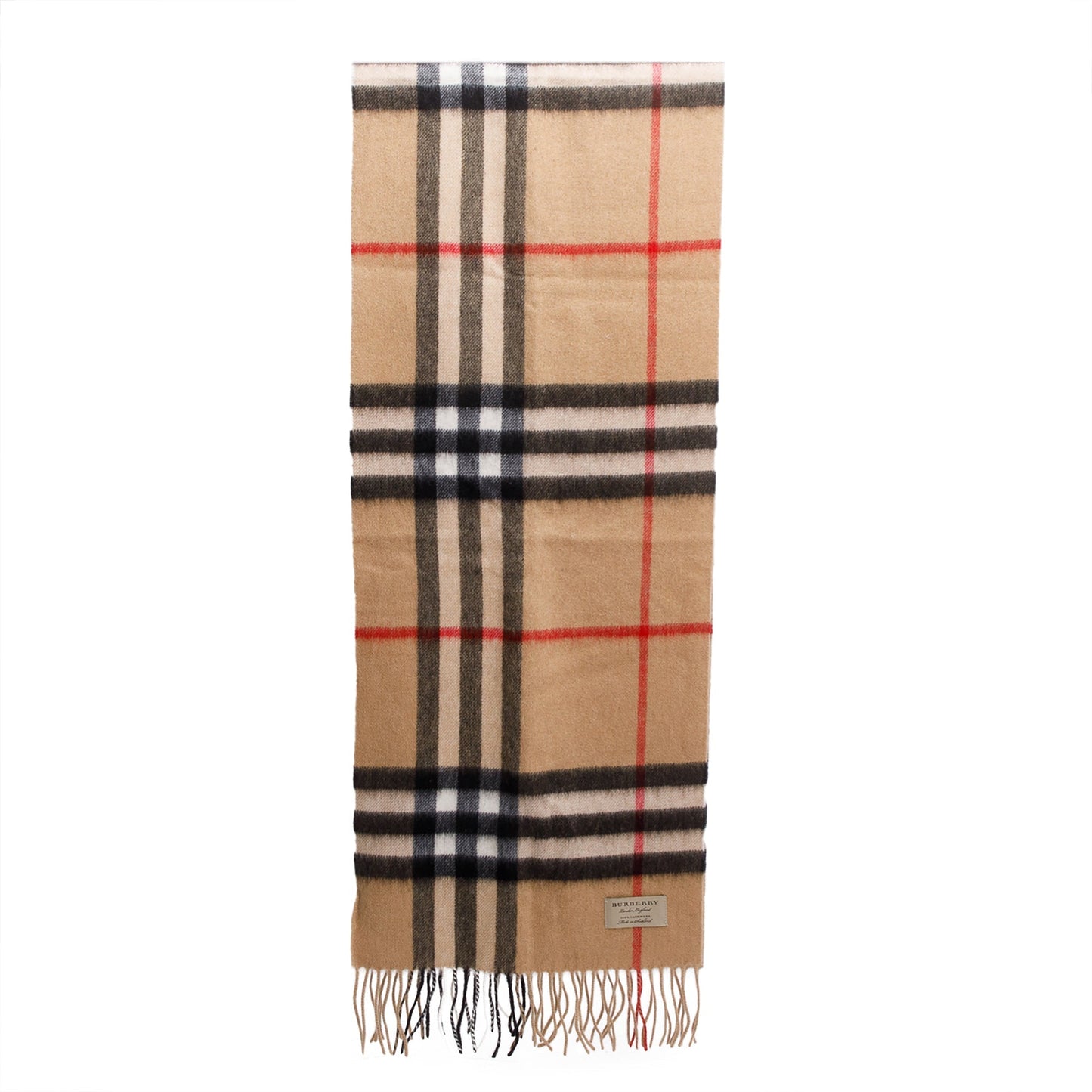 Burberry Beige Giant House Check Cashmere Scarf