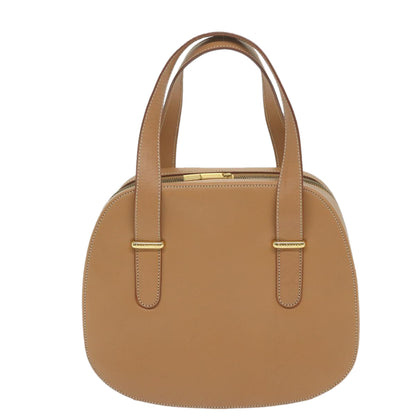 Luxury BurberrySs Hand Bag Leather Beige Auth 59466