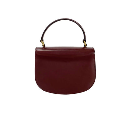 CELINE Shoulder Bag Calfskin Bordeaux mini buzas claire