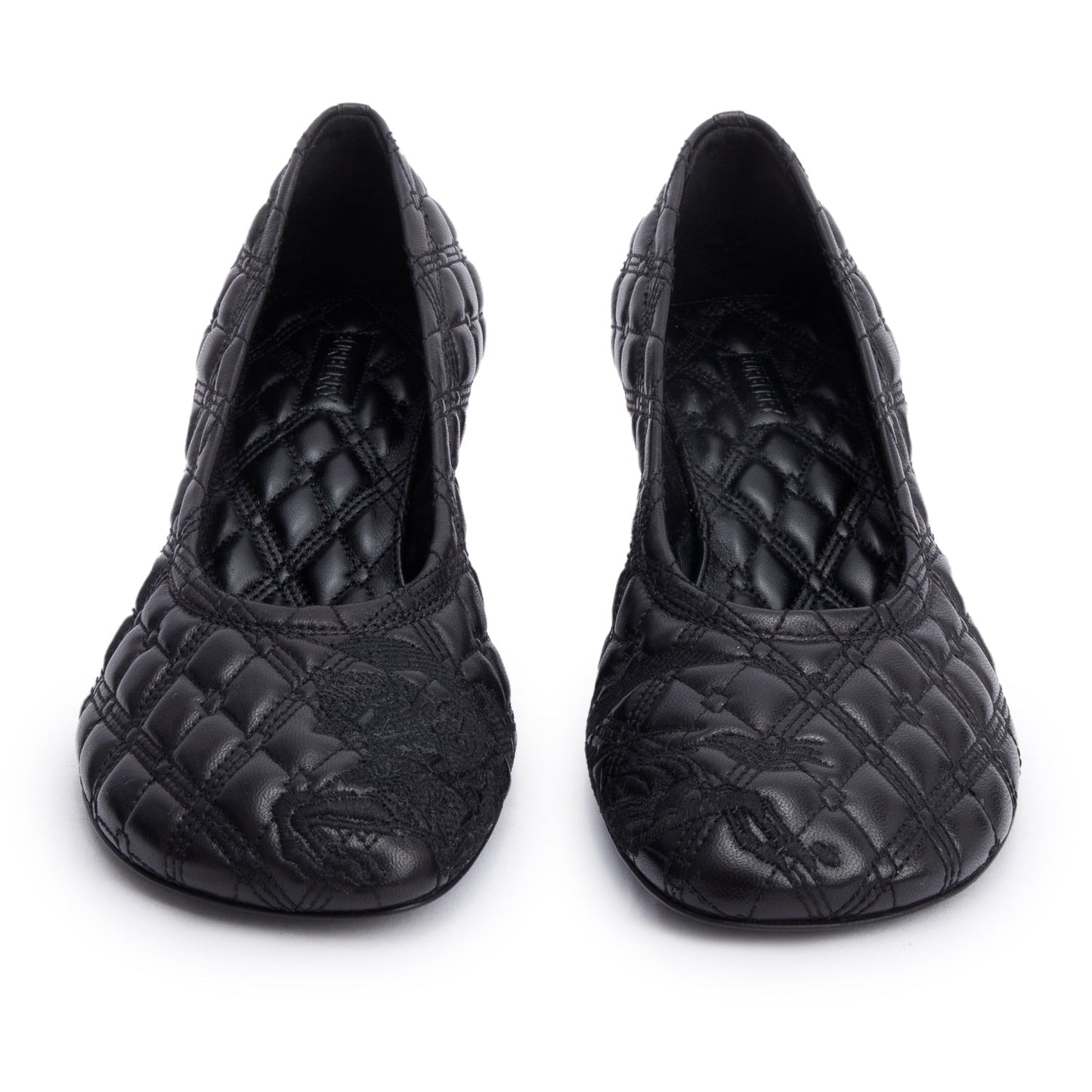 Burberry Black Quilted Nappa Leather Baby Pumps, Size 37.5