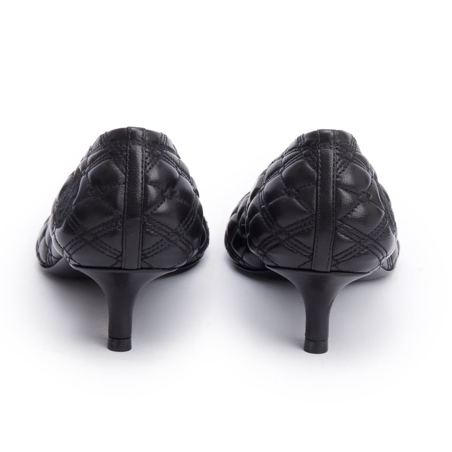 Burberry Black Quilted Nappa Leather Baby Pumps, Size 37.5