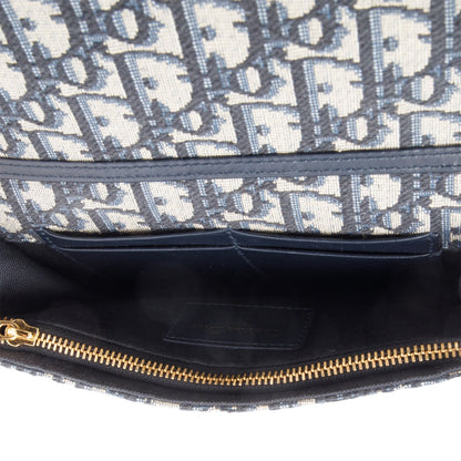 Christian Dior 2022 Navy Oblique 30 Montaigne 2-In-1 Pouch Bag