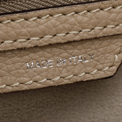 Celine Taupe Drummed Calfskin Leather Mini Luggage Tote