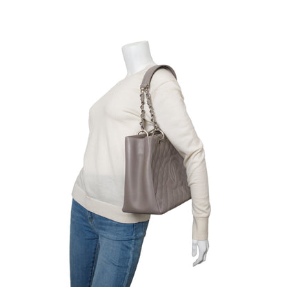 Chanel Grey Caviar Leather Grand Shopping Tote (GST)
