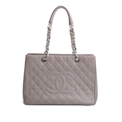 Chanel Grey Caviar Leather Grand Shopping Tote (GST)