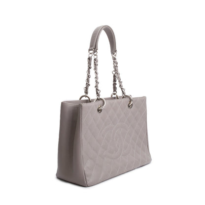 Chanel Grey Caviar Leather Grand Shopping Tote (GST)