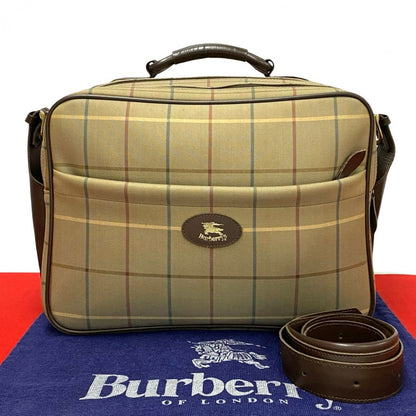 BURBERRY Shoulder Bag Canvas, Leather Brown Shadow Horse logo mens