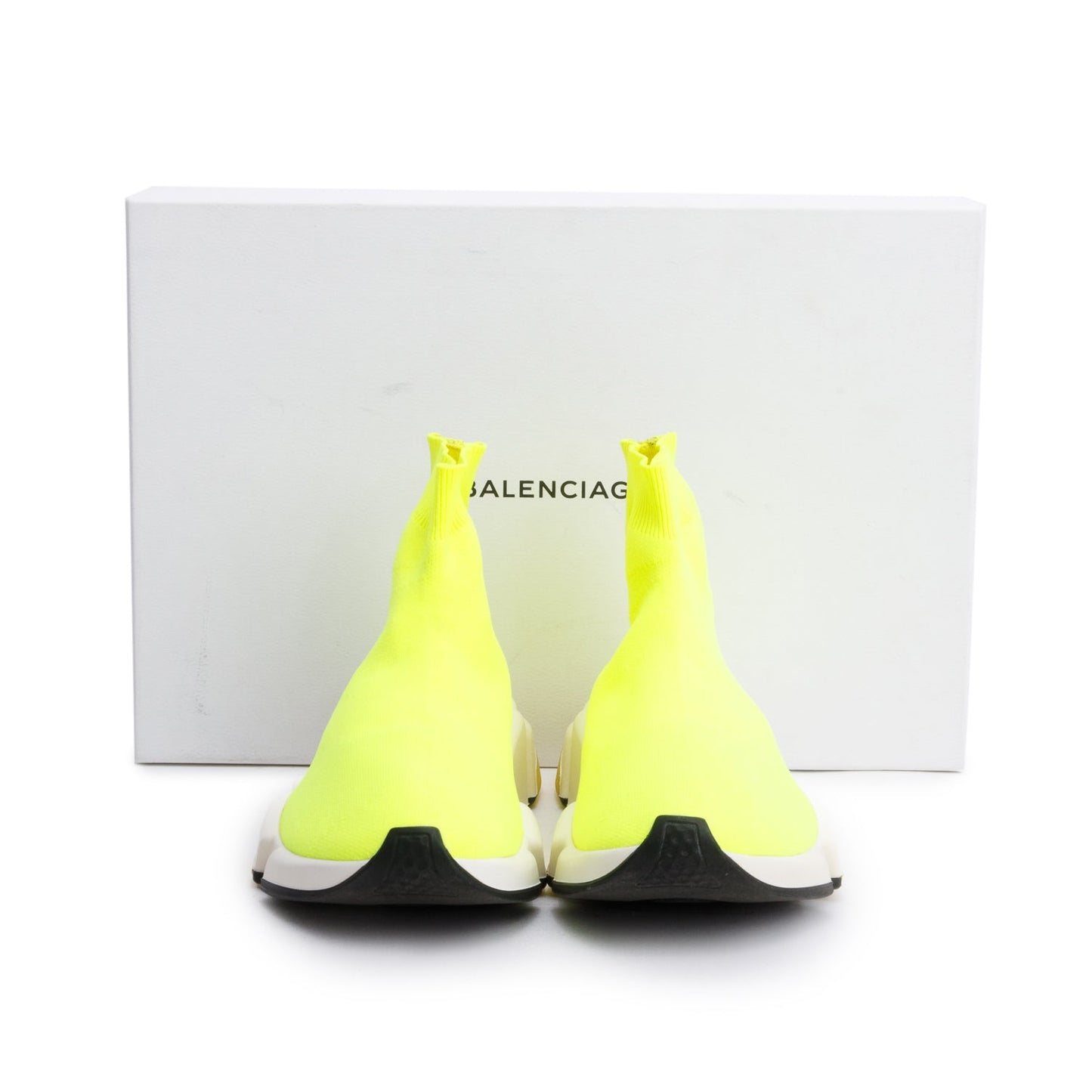 Balenciaga Neon Green Knit Speed LT Trainer Sock Sneaker, Size 8