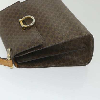 Luxury CELINE Macadam Canvas Hand Bag PVC Leather Brown  59942