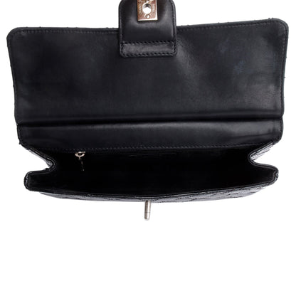 Chanel Black Quilted Patent Leather Chain Through Flap Bag