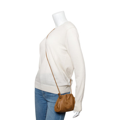 Bottega Veneta Brown Calfskin Leather The Mini Pouch