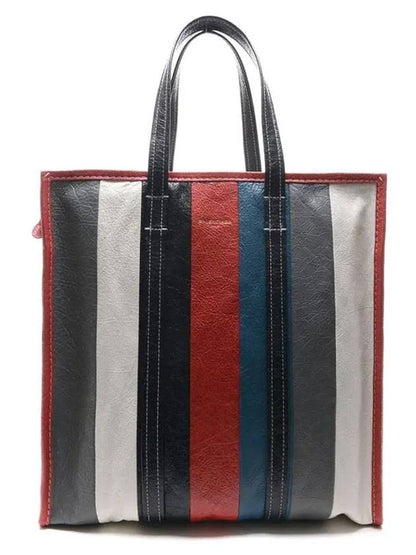 Luxury Balenciaga Trending 2025 Bazar Striped Medium Tote Bag