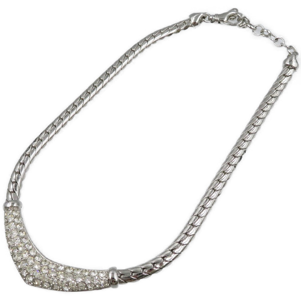 Christian Dior Necklace Metal, Rhinestone Silver Women