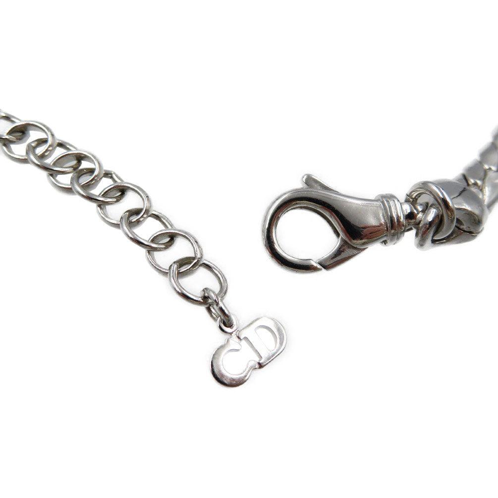 Christian Dior Necklace Metal, Rhinestone Silver Women