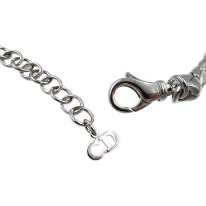 Christian Dior Necklace Metal, Rhinestone Silver Women
