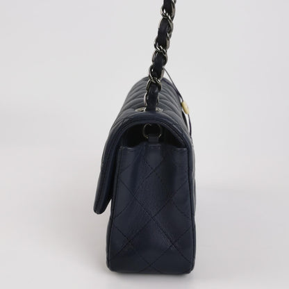 Chanel Classic Flap Rectangular Mini Navy Lambskin 2013-2014