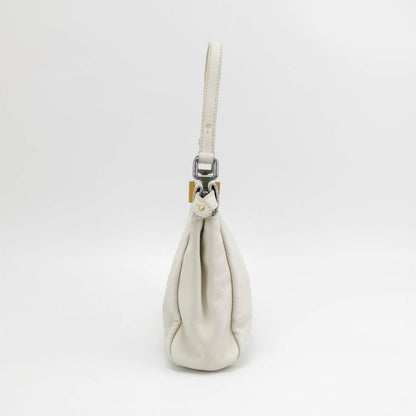 Fendi Peekaboo Mini White Leather Corssbody Bag