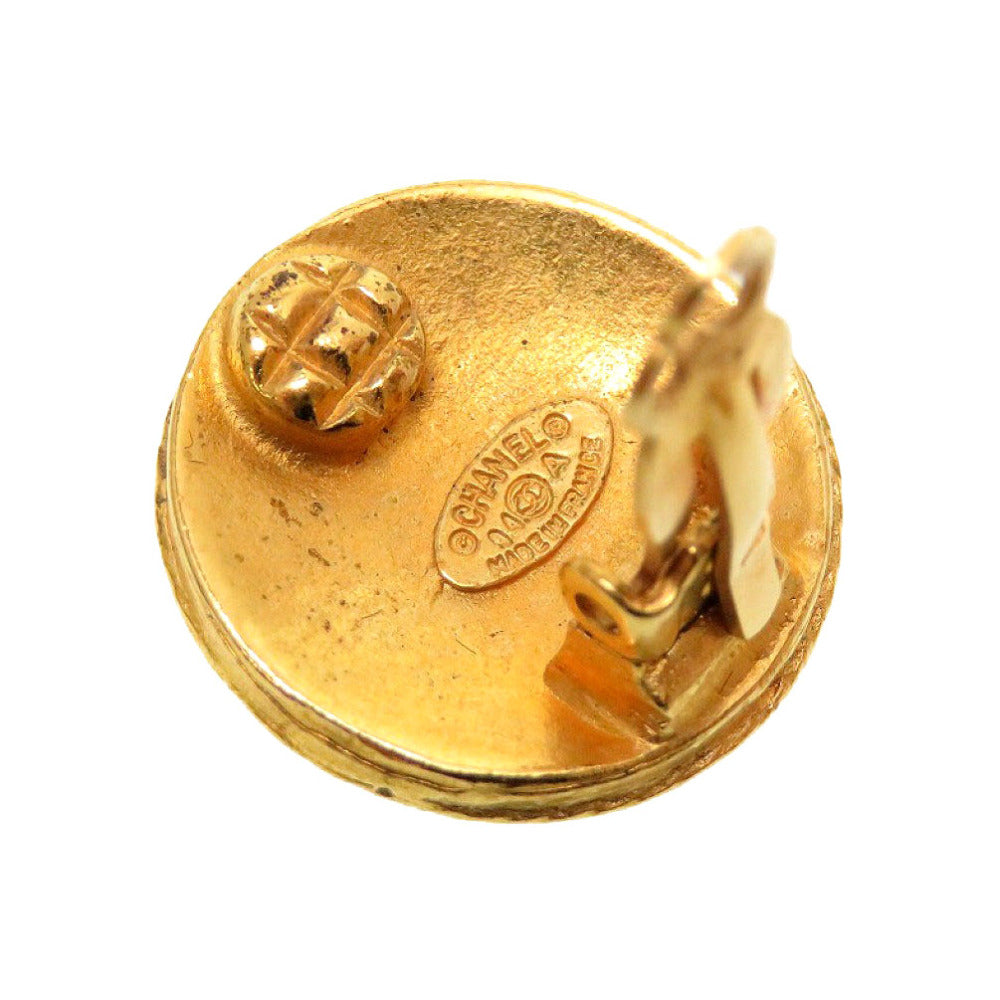 CHANEL Earring metal gold vintage COCO Mark Women