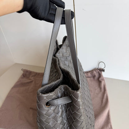Bottega Veneta NEW Garda Tote Leather Interior Intrecciato Chocolate Brown Medium 24cm