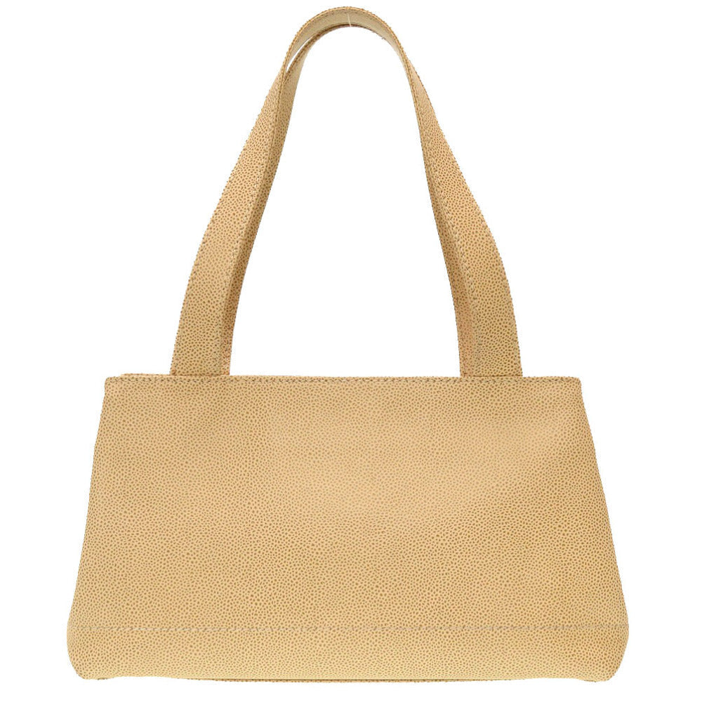 CHANEL Tote Bag Caviar skin beige COCO Mark Women