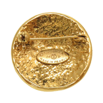 CHANEL Brooch metal gold COCO Mark vintage Women