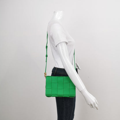 Bottega Veneta Cassette Parakeet Green Leather Crossbody Bag