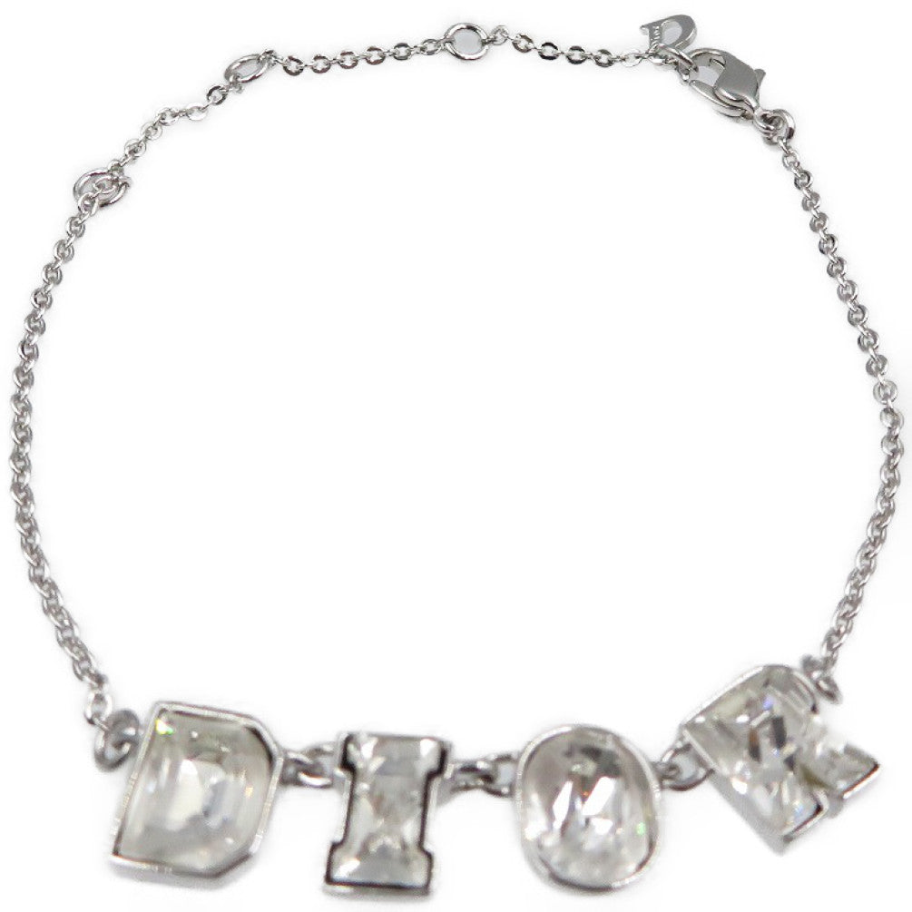 Christian Dior bracelet Metal, Rhinestone Silver DIOR logo mens(Unisex)