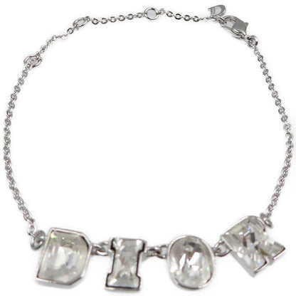 Christian Dior bracelet Metal, Rhinestone Silver DIOR logo mens(Unisex)