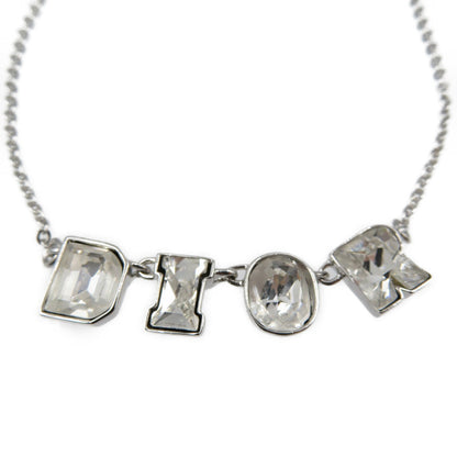 Christian Dior bracelet Metal, Rhinestone Silver DIOR logo mens(Unisex)