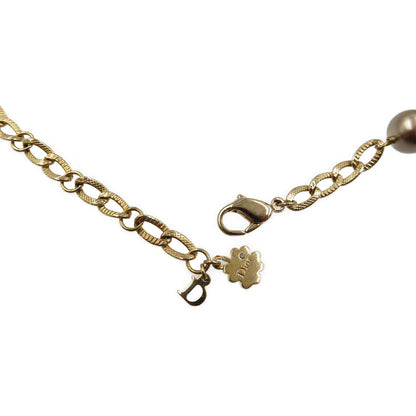 Christian Dior Necklace Metal, Faux Pearl gold Women