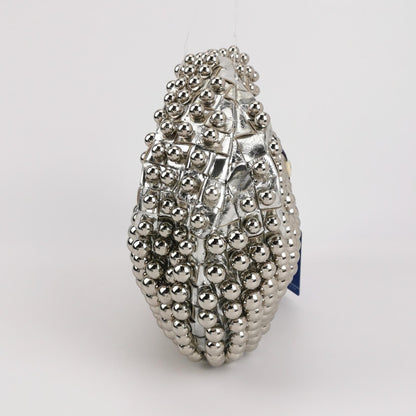 Bottega Veneta Jodie Mini Silver Leather Metallic Studded Rare